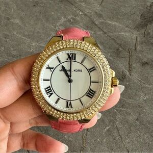 Michael Kors Pavé Leather Watch